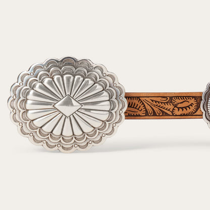 Stetson Southwestern Tooled Concho Belt