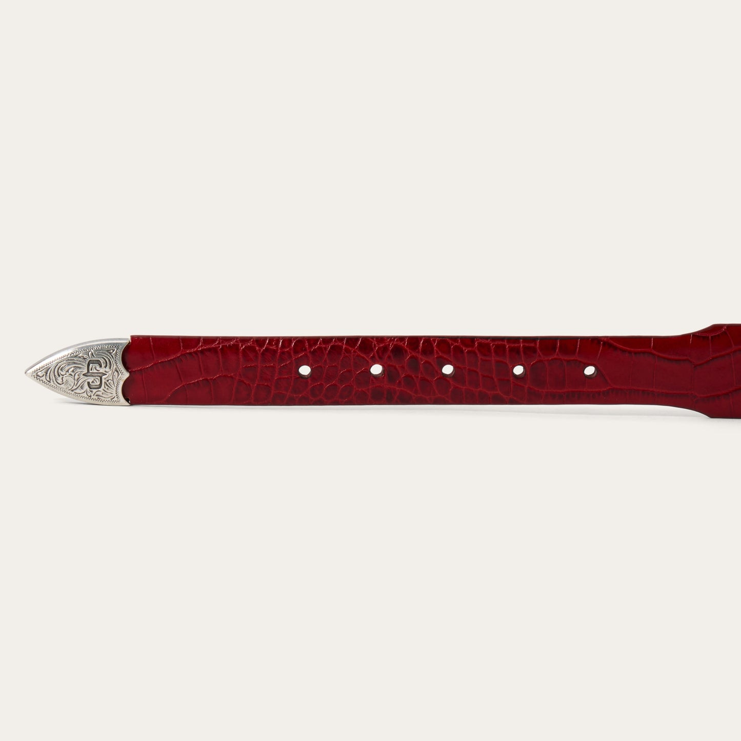 Stetson Croco Print Tapered Belt