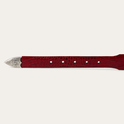 Stetson Croco Print Tapered Belt