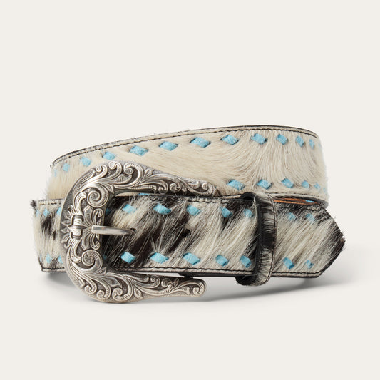 Stetson Hair-On-Hide Laced Belt