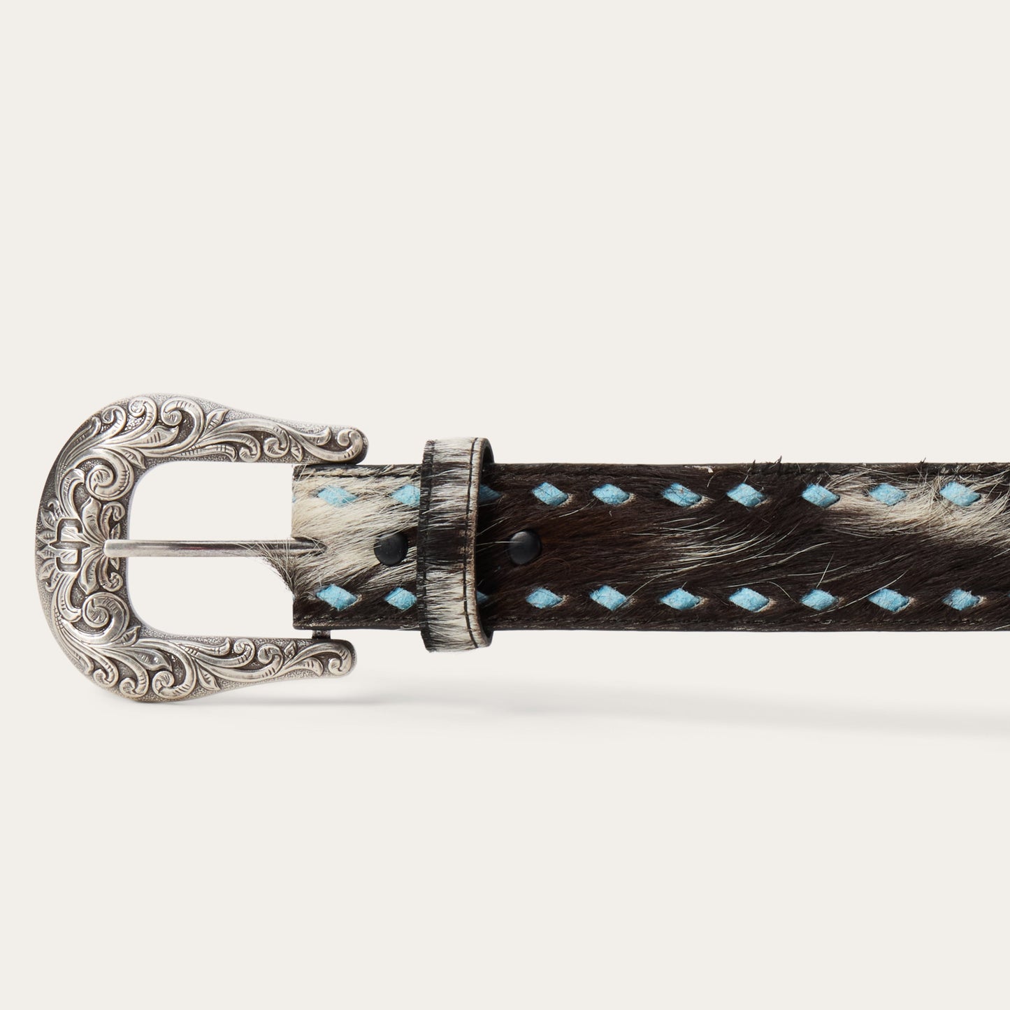 Stetson Hair-On-Hide Laced Belt