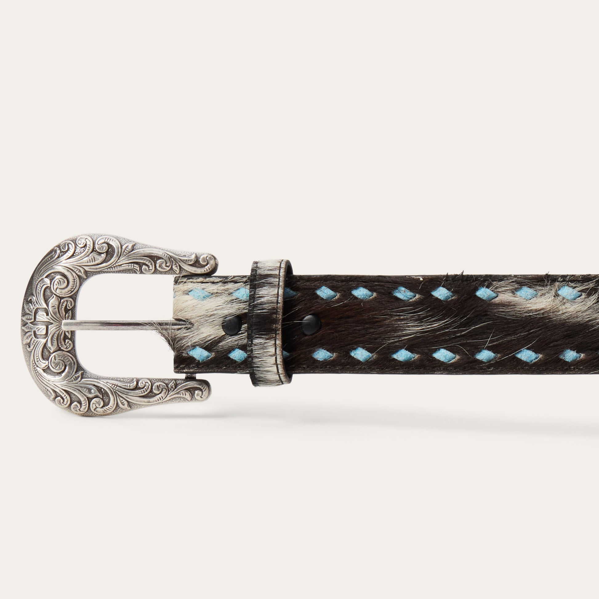 Stetson Hair-On-Hide Laced Belt