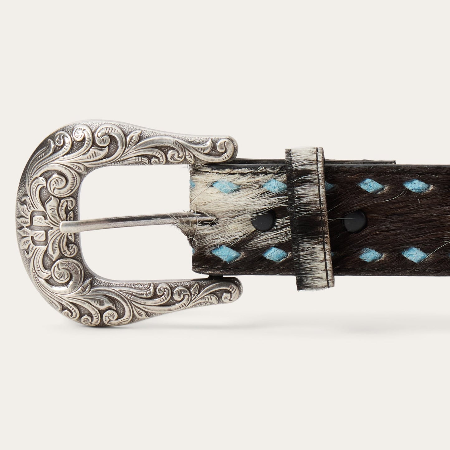 Stetson Hair-On-Hide Laced Belt