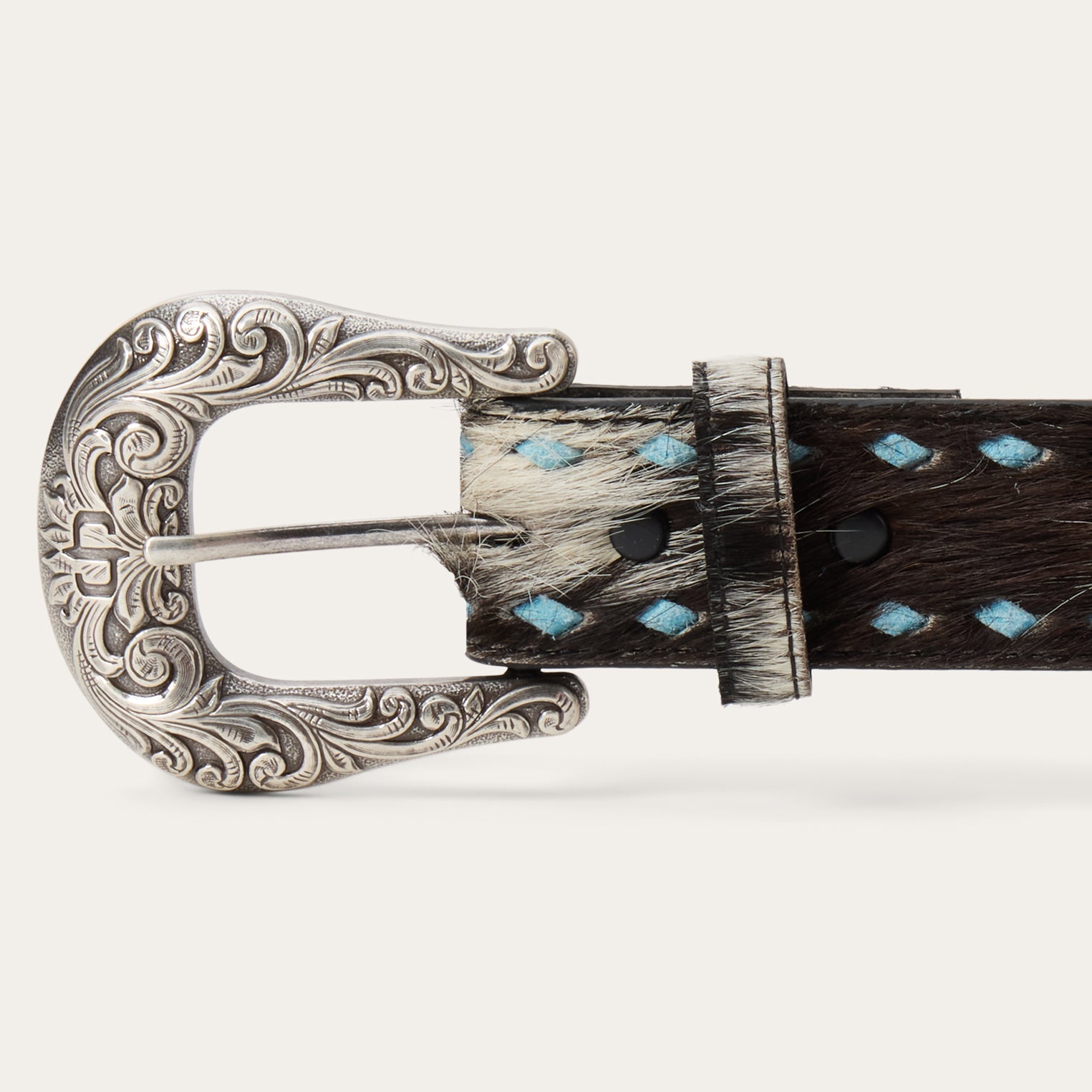 Stetson Hair-On-Hide Laced Belt
