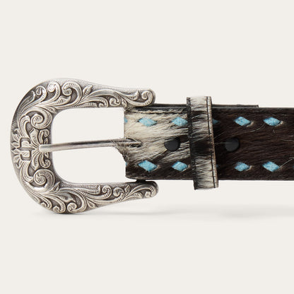 Stetson Hair-On-Hide Laced Belt