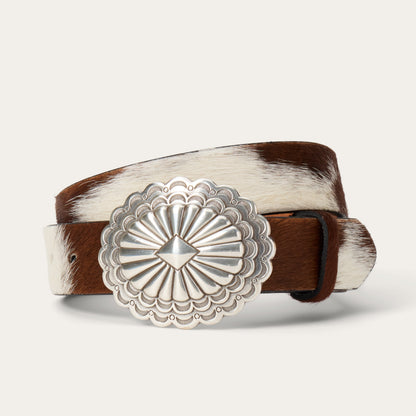 Stetson Hair-On-Hide Southwestern Buckle Belt