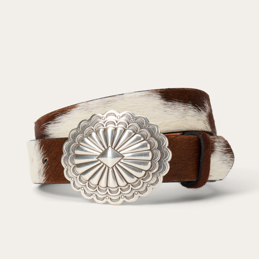 Stetson Hair-On-Hide Southwestern Buckle Belt
