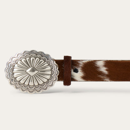 Stetson Hair-On-Hide Southwestern Buckle Belt