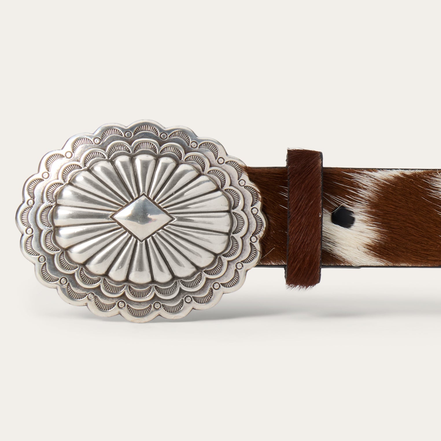 Stetson Hair-On-Hide Southwestern Buckle Belt