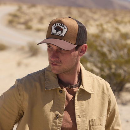 Stetson Bison Patch Trucker Hat